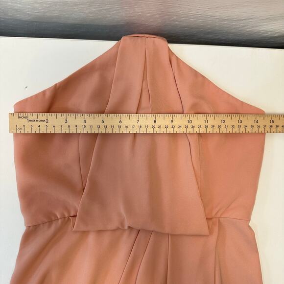 Shona Joy Core Knot Draped Dress Size 4 The Iconic Nude Pink Wedding Guest Party - Picture 8 of 10